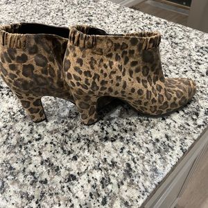 Leopard booties. Size 10.